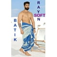 thumbnail image 3 of HAPPY BAY Men's Pareo Regular Holiday Dashiki Sarong Long Shower Beach Wrap One Size Blue, Elephant Summer Vacation Party, 3 of 5