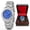 Deep Blue Dial Silver Band, variant on DUCTUS Mens Watches – Analog Watch with Silver Dial & Gold Band, Two Tone Dress Watches for Men, 3ATM Waterproof, 40mm Case