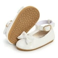 thumbnail image 4 of Esho Newborn Baby Girls Bowknot Princess Dress Shoes Mary Jane Flats Prewalker with Crown Headband, 4 of 6
