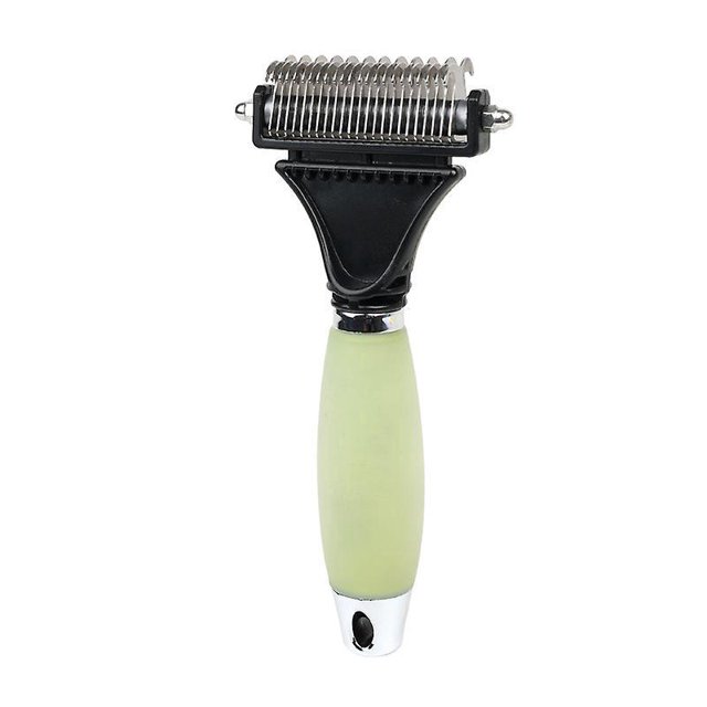 Peine para quitar el pelo con rastrillo de aseo profesional de 2 caras para gatos y perros, cepillo para quitar el pelo para perros y gatos, cepillo para gatos autolimpiante, cepillo para pe
