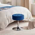 thumbnail image 3 of Duhome Velvet Vanity Makeup Chair Stool Height Adjustable Swivel Round Ottoman for Closet Bedroom Dark Blue, 3 of 8