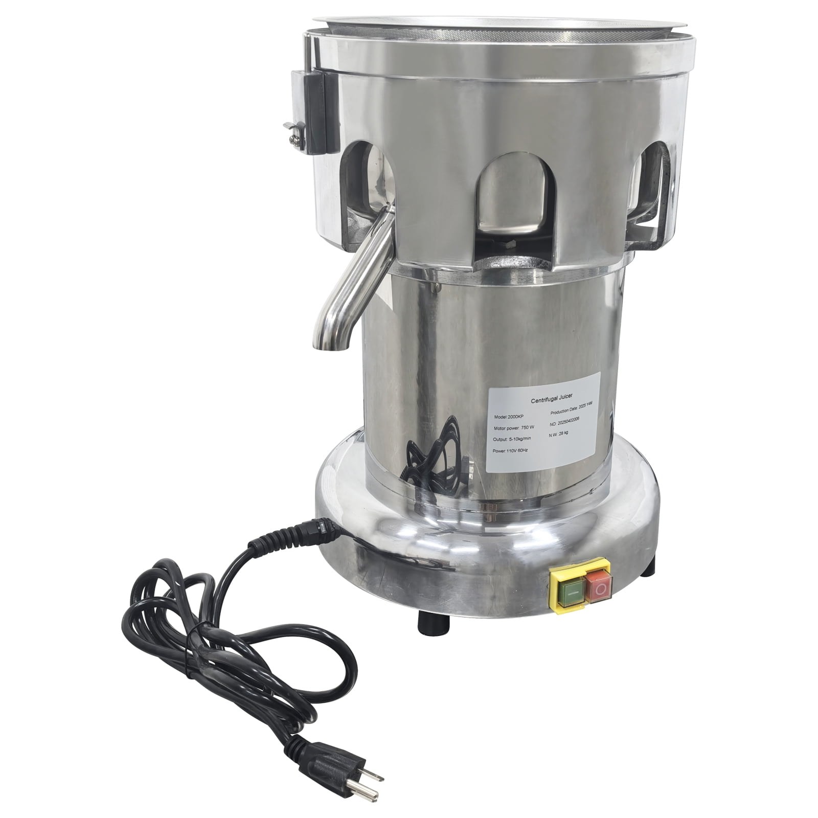 Commercial Fruit and Vegetable Juicer Stainless Steel Electric Divide Juice Residues Machine