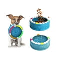 thumbnail image 5 of EYS 6.26-Inch Natural Rubber Tooth-Cleaning Dog Toy Bowl -Birthday Cake Shape (Available in Glacier Blue or Purple), 5 of 11