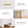 thumbnail image 3 of Danolapsi Fluted Dresser for Bedroom with 3 Drawers, Wooden Chest of Drawers with Metal Handle & Feet, Black Dresser for Living Room, Hallway, Bedroom, 3 of 6