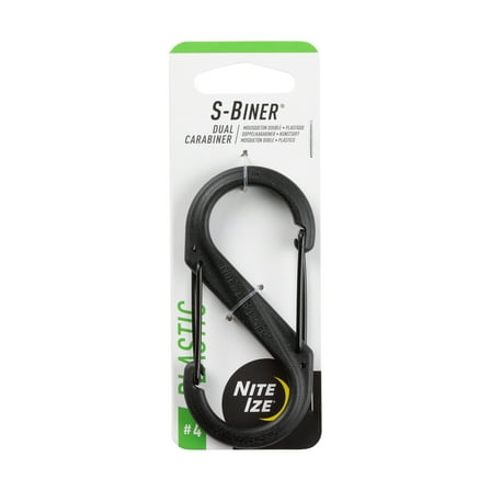 Nite Ize S-Biner® Plastic Dual Carabiner #4 - Black/Black Gates