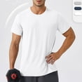 thumbnail image 2 of New Summer Arrivals YLSDY Men's Short Sleeve UPF 50+ T-Shirt Quick Dry Rash Guard Athletic Running Swim Top Tee Performance Water Shirts White XL, 2 of 8