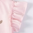 thumbnail image 5 of Toddler Summer Shorts Outfit Baby Girl Easter Clothing Sets Ruffle Sleeve Top and Print Shorts Set 2 Piece, 5 of 6