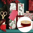 thumbnail image 4 of Rollo de cinta de raso de cinta de de un lado decorativo para regalo de arreglos florales Rojo Zulema Cinta de terciopelo, 4 of 8