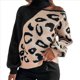 thumbnail image 3 of Suéter Informal de Punto con Cuello Alto, Hombros Descubiertos y Estampado de Leopardo para Mujer, Jersey Holgado de Larga, Tops Negro L, 3 of 10