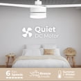 thumbnail image 5 of Breeze 52in 3-Blade Smart Ceiling Fan in Matte White 2700K-6000K CCT Selectable LED Light Kit with Remote Control Works With iOS or Android App, 5 of 10