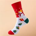 thumbnail image 3 of CYSFASHION Christmas Gifts Womens Socks Breathble Cozy Cute Comfort Thermal Boot Santa Womens Socks White, 3 of 3