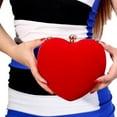 thumbnail image 2 of 1 PC Bolso portátil de bolso de corazón Bolsa de embrague Bolsa de noche sin cadena (rojo), 2 of 6