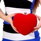 thumbnail image 2 of 1 PC Bolso portátil de bolso de corazón Bolsa de embrague Bolsa de noche sin cadena (rojo), 2 of 6
