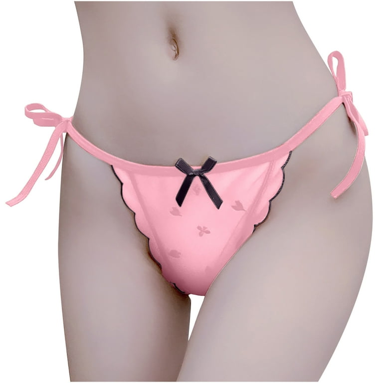 AnuirheiH Panties for Young Ladies Tulle Underwear for Girlfriend  Breathable Cute Thong Strappy Panties 4-6$ off 2nd