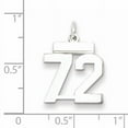 thumbnail image 2 of Sterling Silver Polished Number 72 Charm Pendant, 2 of 2