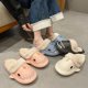 thumbnail image 4 of Pantuflas de algodón con tiburón para mujer, impermeables, antideslizantes, para interior y invierno, chanclas de tiburón, sandalias de felpa cálidas para parejas, zapatos planos para el hogar, 4 of 5
