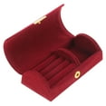 thumbnail image 6 of DECOMELODY Rectangular Small Jewelry Box 1Pack Dark Red Color Aesthetic Design for Women and Kids Daily Use, 6 of 8