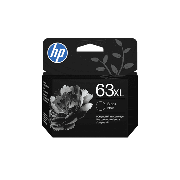 HP 63XL Black High Yield Original Ink Cartridge F6U64AN for Envy 4520 4512 (Sold Without Manufacturer Warranty)