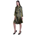 thumbnail image 4 of Moomaya Printed Womens Kimono Robes Short Satin Silk Bridal Robe Loungewear, 4 of 7