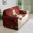 thumbnail image 3 of XYZCANDO Bell Snowman Stretch Sofa Covers 1 Piece Cushion Couch Slipcovers Printed Sofa Covers for 1 Seater Couch Cover, 3 of 6