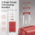 thumbnail image 6 of Tyethy Luggage Sets 4 Pcs PP Hardshell Lightweight Suitcase Set 24" 28" Expandable Luggage with TSA Lock Spinner Wheels, Red, 6 of 9