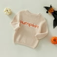 thumbnail image 7 of Okbabeha Toddler Baby Girl Boy Knit Sweater Pumpkin Long Sleeve Pullover Crewneck Sweatshirt Fall Halloween Baby Clothes, 7 of 7