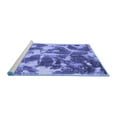 thumbnail image 2 of Ahgly Company Machine Washable Indoor Round Abstract Blue Modern Area Rugs, 7' Round, 2 of 4