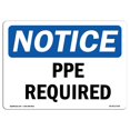 thumbnail image 1 of SignMission OS-NS-D-35-L-17769 Avis PPE Requis OSHA Decal Signe, 1 of 1