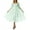 Green, variant on Inevnen Puff Sleeve Dress for Women Vintage Graduation Party Midi Prom Dresses Flare Tutu Tulle