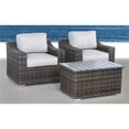 thumbnail image 2 of Living Source International 3-Piece Wicker Conversation Set in Espresso/Gray, 2 of 3