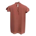 thumbnail image 4 of B91xZ Tops pour Femmes Mi-Longueur Manches Courtes Grande Taille Tops Col Rond Tee Blouses Décontractées, Vin m, 4 of 5