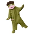 thumbnail image 3 of Funny Big Mouth Monster Adult Onesie, Halloween Oversized Fleece One Piece Pajamas with Comb for Women Men, Cozy Hooded Plush Loungewear for Sleep Party Game Night(Dark Green,XL), 3 of 6