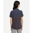thumbnail image 3 of CORE365 CE112CW Women's Fusion ChromaSoft™ Colorblock Polo-Carbon/ Classic Navy Heather-M, 3 of 6