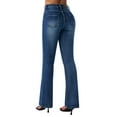 thumbnail image 5 of roswear Women's Stretchy Flare Jeans Bootcut, 30.3" Inseam, Size 4-16, 5 of 6