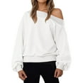 thumbnail image 1 of Off Shoulder Sweatshirt Women Casual Drop Should Sweatshirt Oversized Long Sleeve Pullover Tops, 1 of 8
