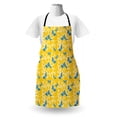 thumbnail image 3 of Yellow and Blue Apron, Butterflies with Tropical Flower Silhouette on Yellow Background, Unisex Kitchen Bib with Adjustable Neck for Cooking Gardening, Adult Size, Blue Yellow and White, by Ambesonne, 3 of 4