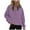 Purple, variant on AWZXDE Women's Casual Half-Zip Solid Color Hooded Sweatshirt for Everyday Fashion & Comfort Purple,XL