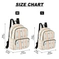 thumbnail image 2 of FORMRS Mini Backpack Purse for Women Travel Daypack Casual Shoulder Bag, Beige Nautical Pattern, 2 of 7