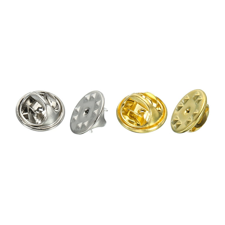 50PCS Metal Pin Backings Locking Pin Backs for Enamel Pins Lapel Pin Backs  Replacement (Gold)