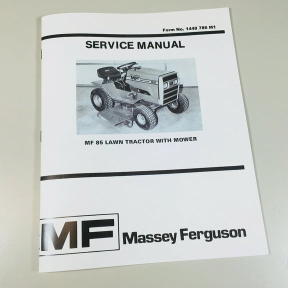 Massey Ferguson Mf 85 Lawn Garden Tractor Mower Service Shop Manual