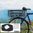 thumbnail image 1 of Bike Rear Basket Bike Cargo Rack, Multifunctional Lightweight Metal, Durable Bike Rear Rack, Rear Basket for Electric Bikes Biking Equipment Style A, 1 of 8