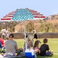 thumbnail image 5 of PMU Multi Stripes with Multi-Color Beach Umbrellas Patriotic Flag Umbrella Pkg/1, 5 of 6