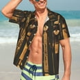 thumbnail image 7 of Logiee Ancient Egyptian Hieroglyph Print Mens Hawaiian Shirts,Loose-Fit Short Sleeve Button Down Tropical Aloha Beach Shirt,Summer Vacation Wedding Tops,Small, 7 of 7