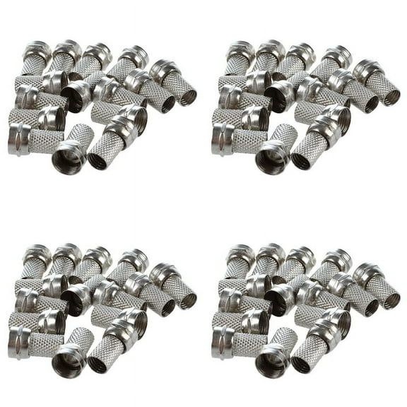 60 Pcs RG6 F-Type Twist-on Coax Coaxial Cable RF Connector Male for CCTV Camera