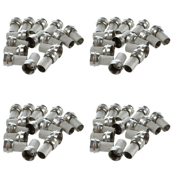 60 Pcs RG6 F-Type Twist-on Coax Coaxial Cable Connector Male for CCTV Camera