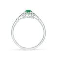 thumbnail image 2 of ANGARA Natural Princess Diana Inspired Emerald Ring with Diamond Halo in 14K White Gold for Women (Size-5x3mm) | May Birthstone, Birthday, Anniversary, Jewelry Gift for Women | Natural Emerald Ring, 2 of 10