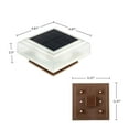 thumbnail image 6 of Pure Garden Solar Post Cap Lights - 2-Pack Waterproof Fence Lights (Brown), 6 of 6