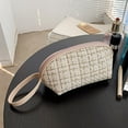 thumbnail image 1 of Sac de Rangement pour Rouges à Lèvres en Tweed à Fermeture Éclair, Grande Capacité, avec Poignée, pour Femmes et Filles, 1 of 9