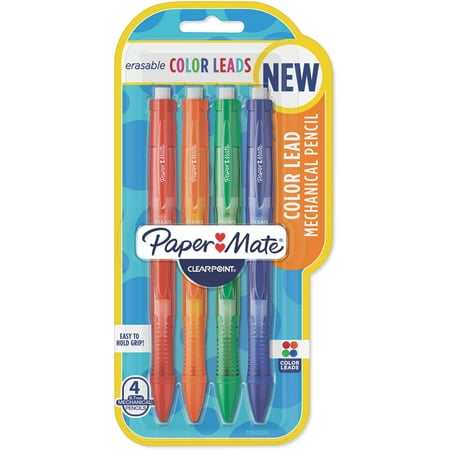 Paper Mate Clearpoint Color Lead Mechanical Pencils, 0.7mm, Assorted Colors, Pack of