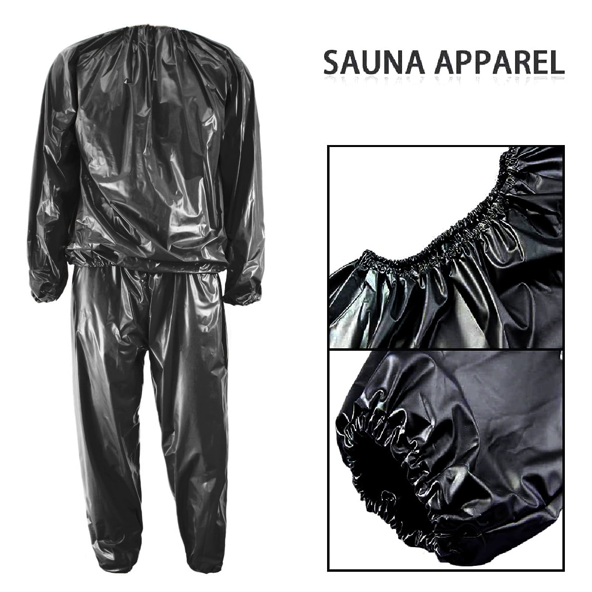 Heavy Duty Sweat Sauna Suit Gym Fitness Exercise Fat Burn Weight Loss Tracksuit 